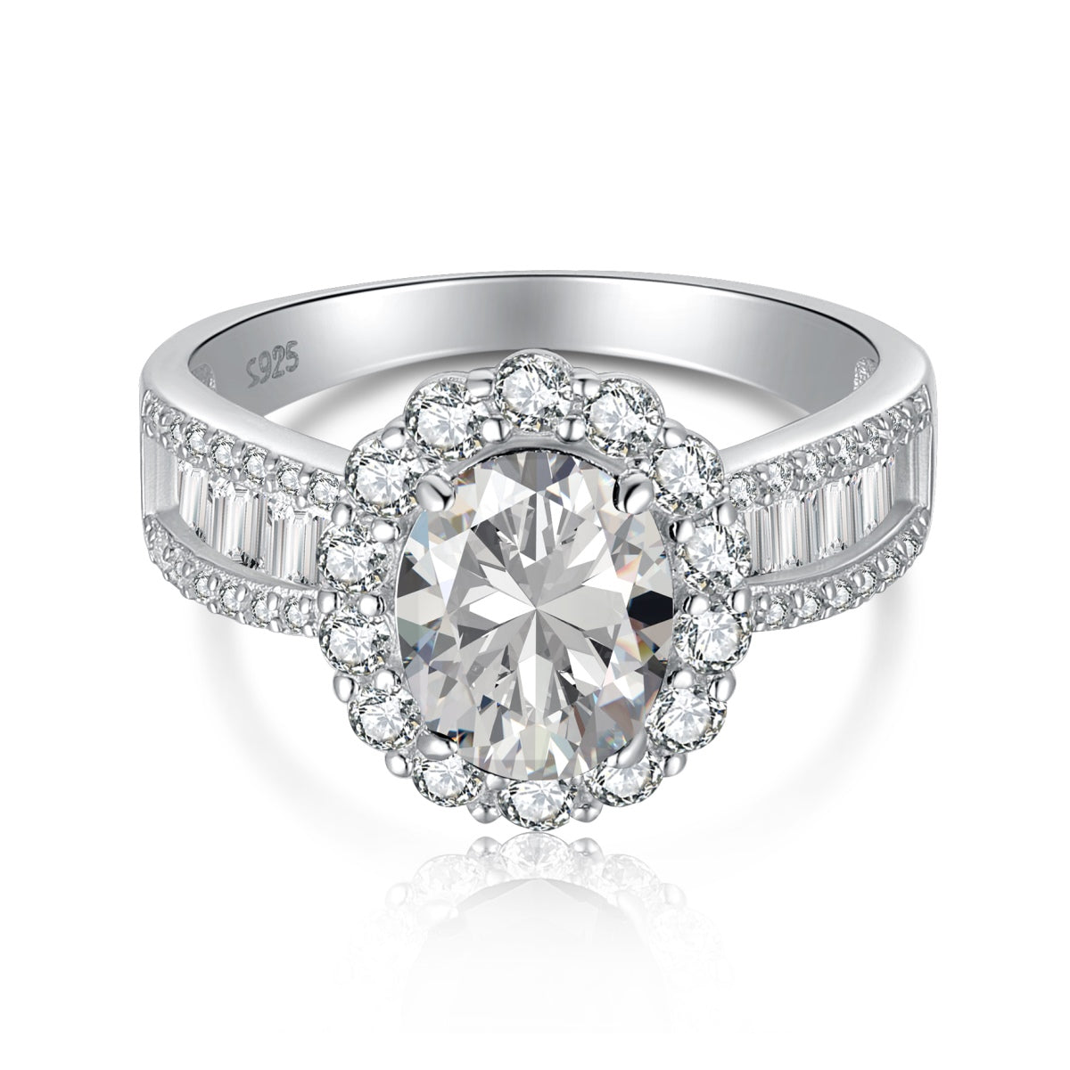 [select Jewelry]1.5 Carat Dazzling Charming Oval Cut Banquet Ring