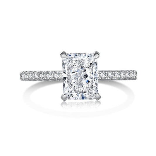 [select Jewelry]2.0 Carat Dazzling Sparkling Radiant Cut Party Ring