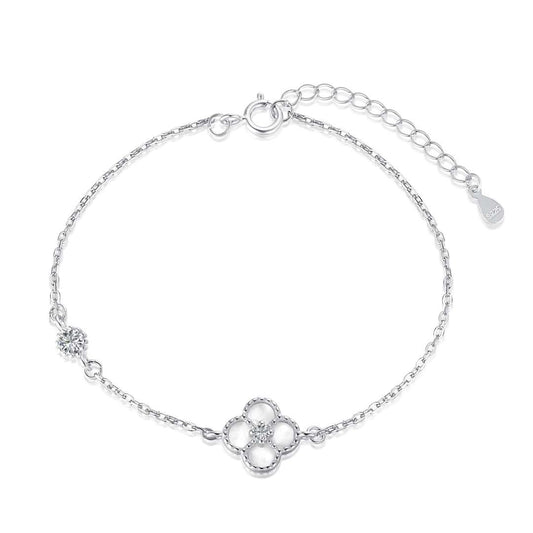 [select Jewelry]Delicate Four Leaf Clover Bracelet