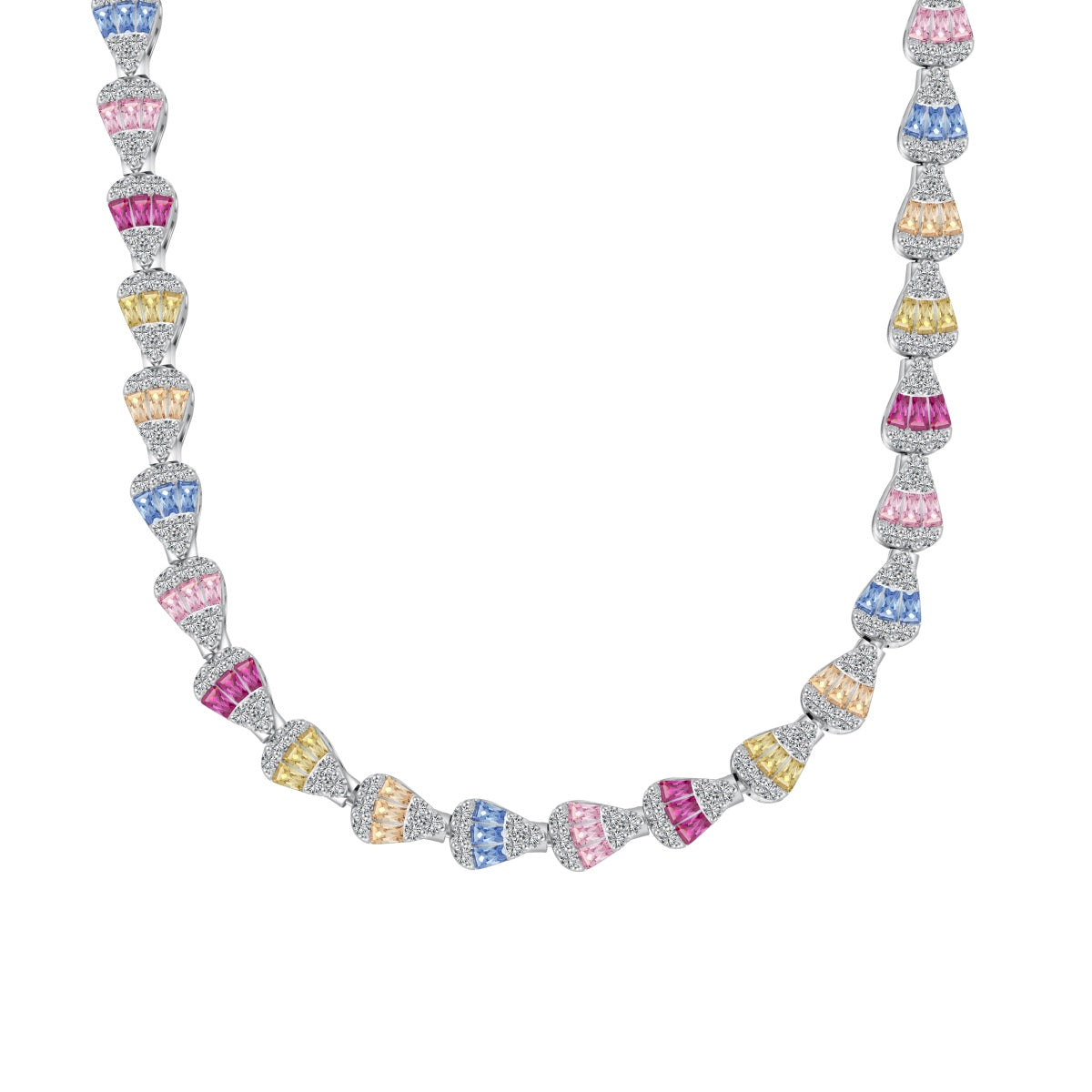 [select Jewelry]Radiant Colorful Rainbow Necklace