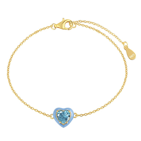 [select Jewelry]Sparkling Romantic Heart Shape Lover Bracelet