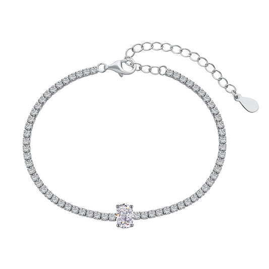 [select Jewelry]0.75 Carat Exquisite Oval Cut Daily Bracelet