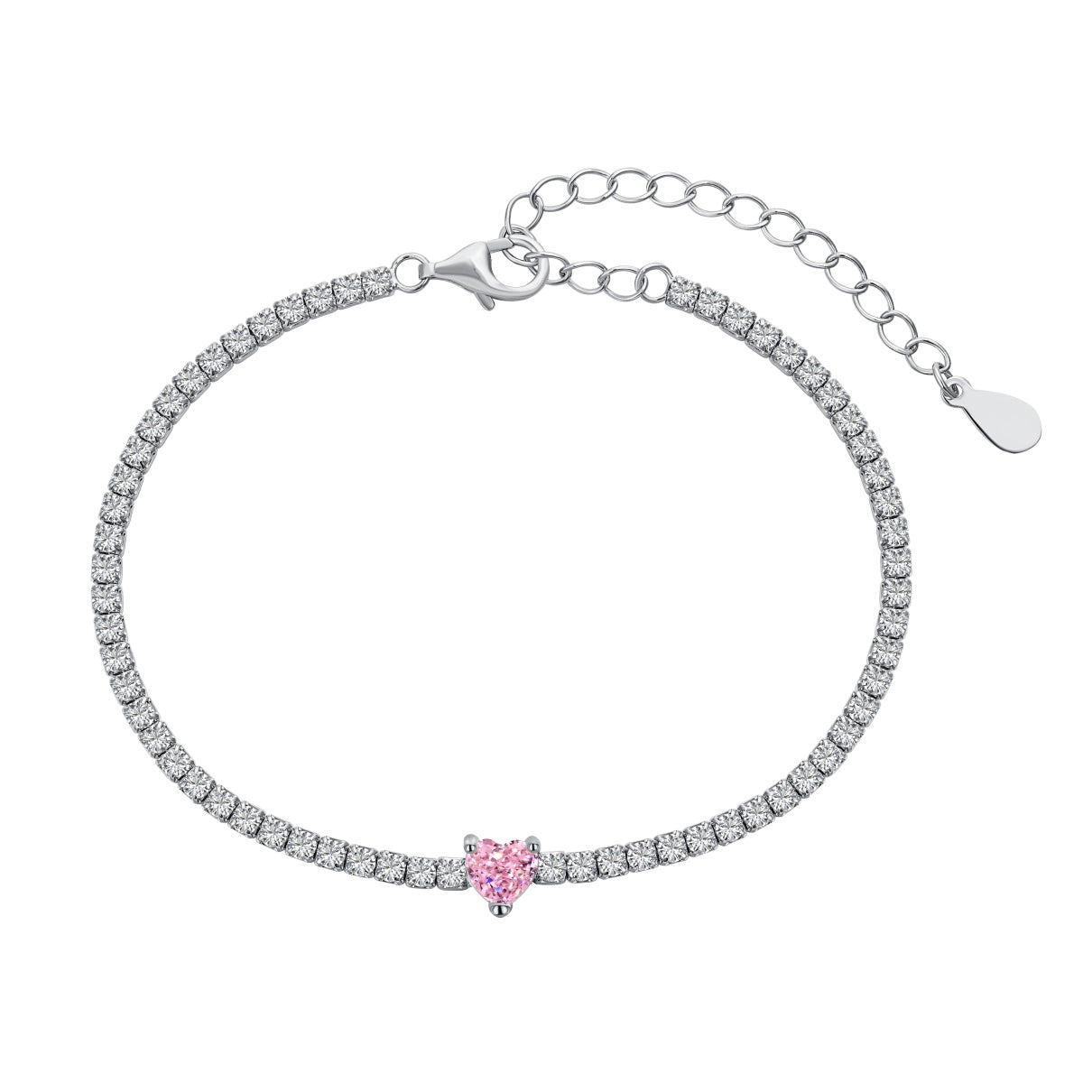 [select Jewelry]0.5 Carat Elegant Romantic Heart Shape Lover Bracelet
