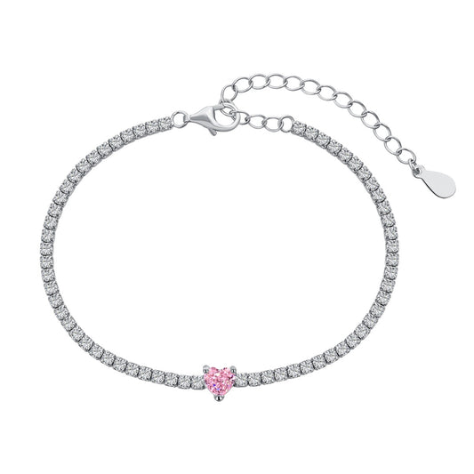 [select Jewelry]0.5 Carat Elegant Romantic Heart Shape Lover Bracelet