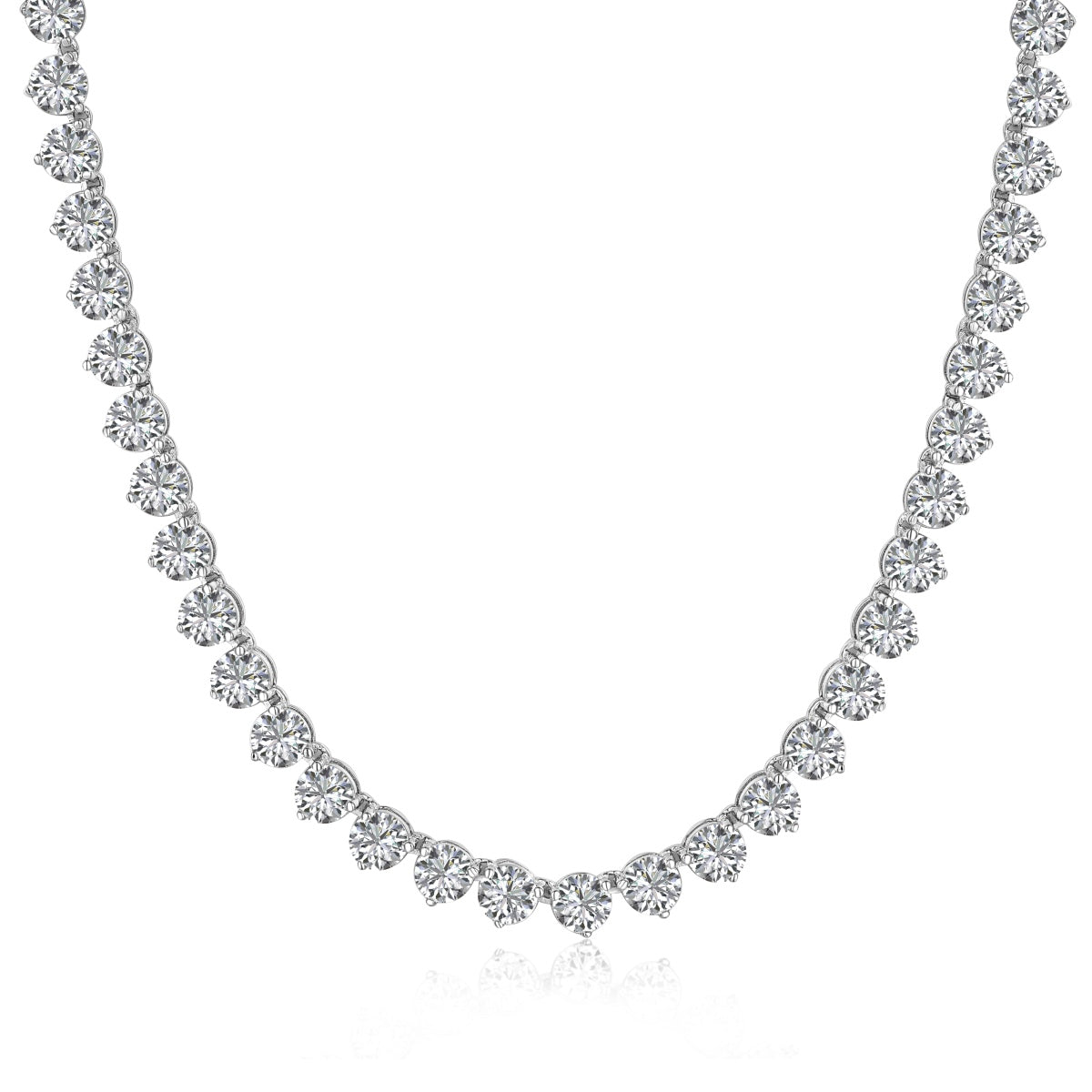 [select Jewelry]Ornate Heart Cut Tennis Necklace