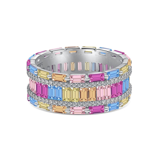 [select Jewelry]Dazzling Colorful Radiant Cut Party Ring