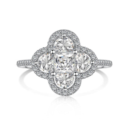 [select Jewelry]Luxurious Eternity Flower Shape Banquet Ring