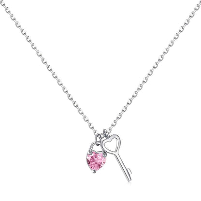 [select Jewelry]Unique Heart Shape Key Pendent Necklace