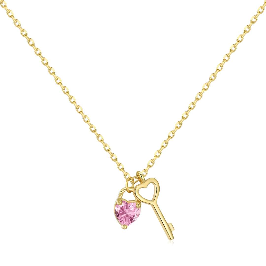 [select Jewelry]Unique Heart Shape Key Pendent Necklace