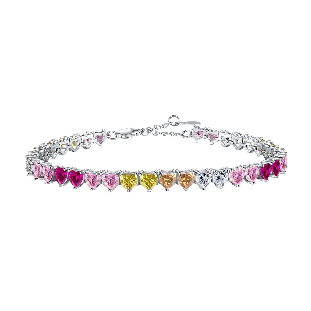 [select Jewelry]Luxurious Colorful Romantic Heart Shape Lover Bracelet