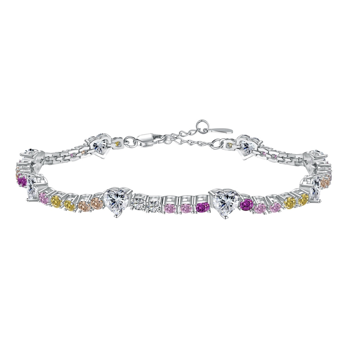 [select Jewelry]Romantic Heart Shape Round Cut Lover Bracelet