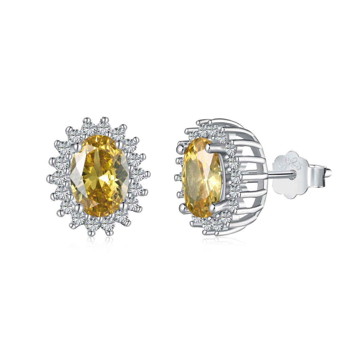 [select Jewelry]Delicate Radiant Oval Cut Daily Earrings