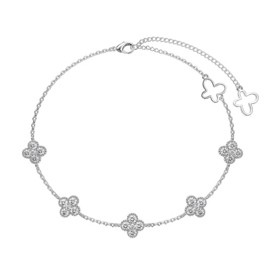 [select Jewelry]Four-Leaf Clover Hollow Butterfly Bracelet