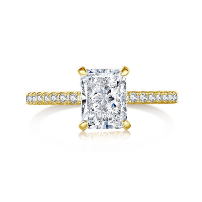 [select Jewelry]2.0 Carat Dazzling Sparkling Radiant Cut Party Ring