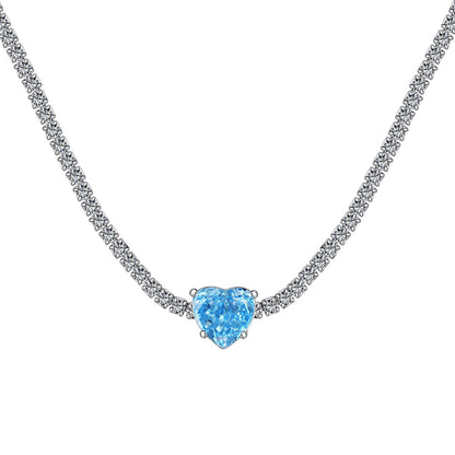 [select Jewelry]2.0 Carat Sparkling Tennis Heart Cut Necklace