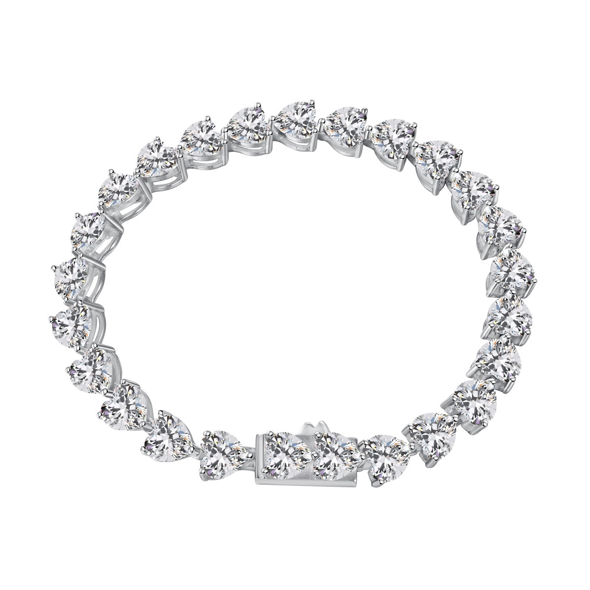 [select Jewelry]0.75 Carat Elegant Romantic Heart Shape Lover Bracelet