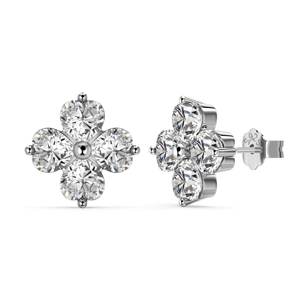 [select Jewelry]Four-Leaf Clover Ball Earrings