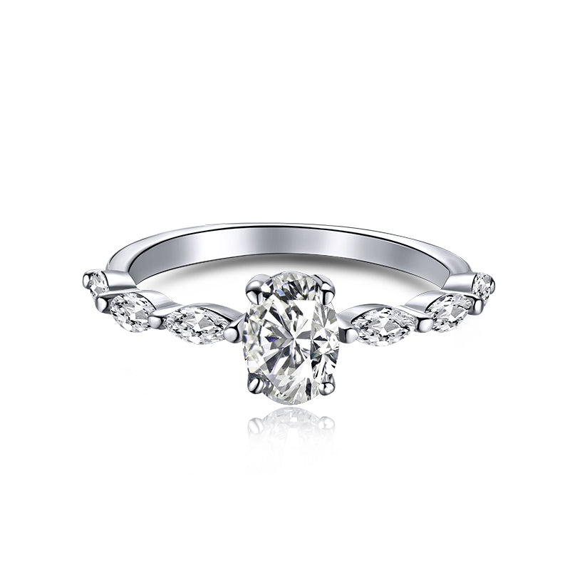 [select Jewelry]0.75 Carat Luxurious Vibrant Elongated Cushion Cut Daily Ring
