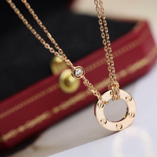 [Select]LOVE NECKLACE ADJUSTABLE Select GOLD 2 DIAMOND