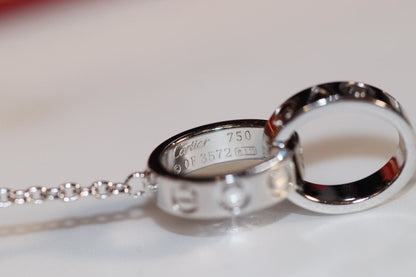 [Select]LOVE NECKLACE PINK GOLD AND SILVER