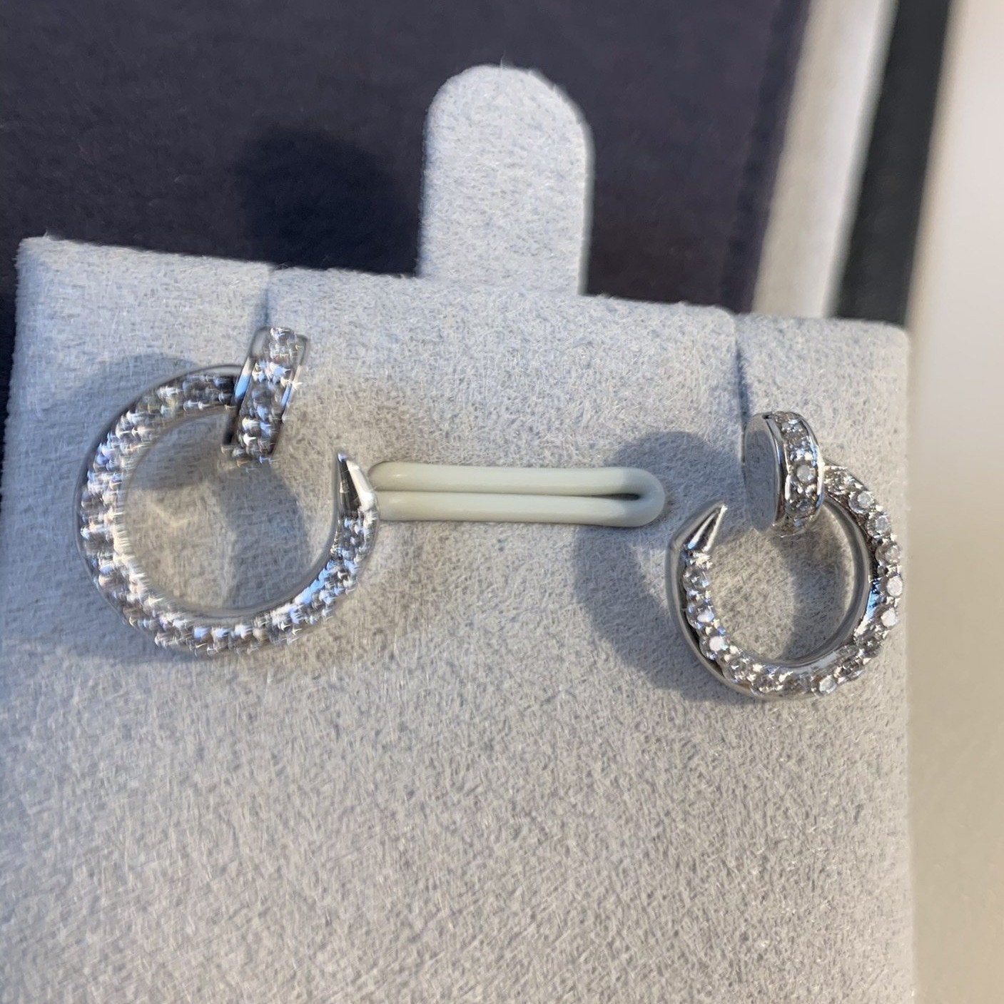 [Select]JUSTE EARRINGS SILVER DIAMONDS