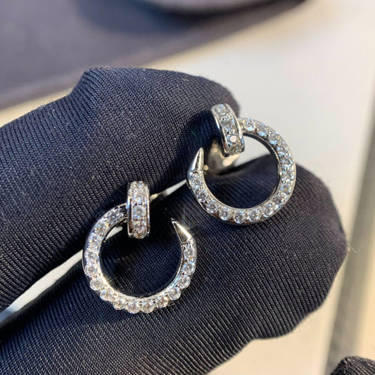 [Select]JUSTE EARRINGS SILVER DIAMONDS
