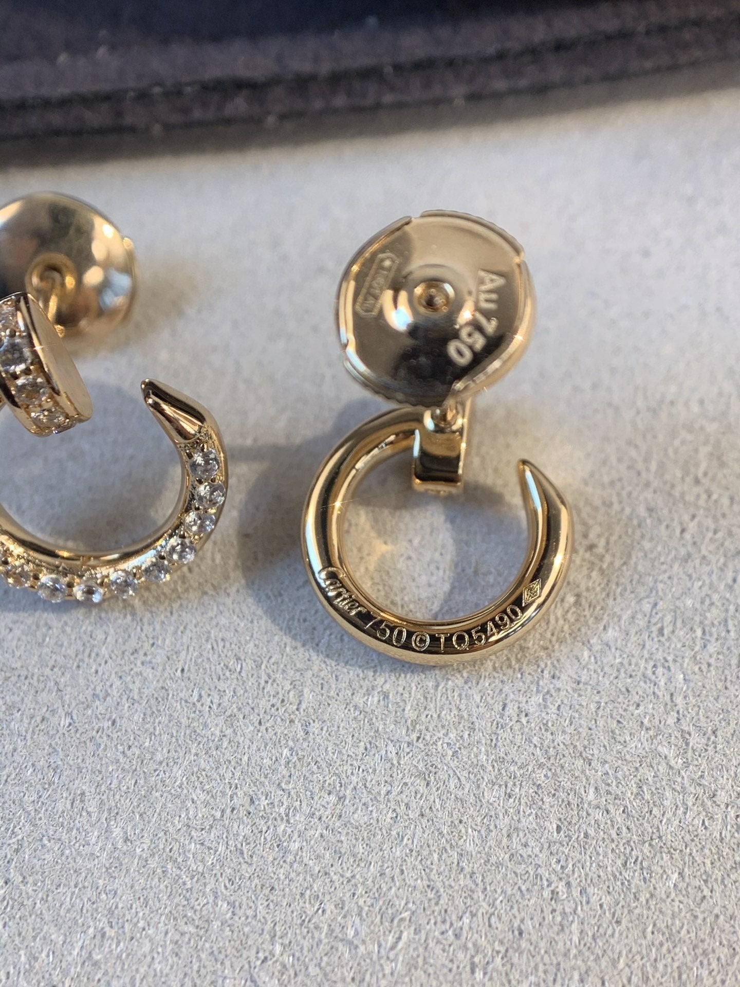 [Select]JUSTE EARRINGS GOLD DIAMONDS