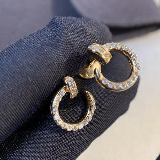 [Select]JUSTE EARRINGS GOLD DIAMONDS