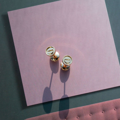 [Select]LOVE EARRINGS PINK GOLD 10MM