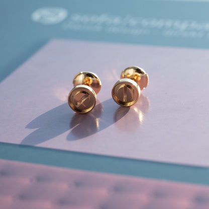 [Select]LOVE EARRINGS PINK GOLD 10MM