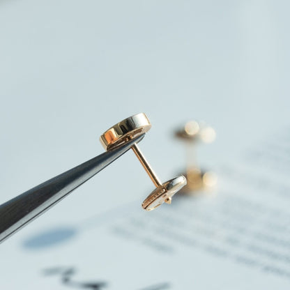 [Select]LOVE EARRINGS PINK GOLD 10MM