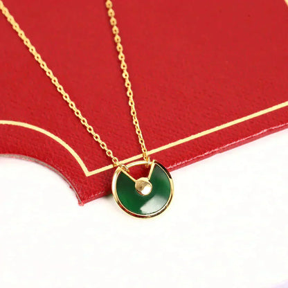 [Select]AMULETTE GOLD MALACHITE NECKLACE