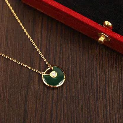 [Select]AMULETTE GOLD MALACHITE NECKLACE