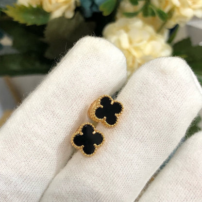[Select]CLOVER MINI GOLD EARRINGS