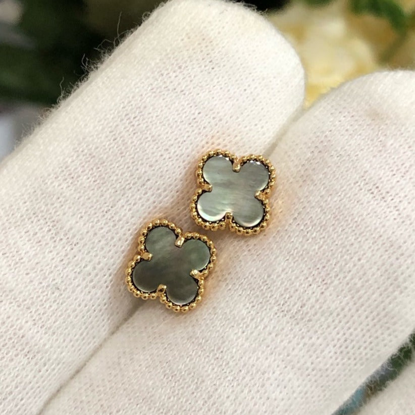 [Select]CLOVER MINI GOLD EARRINGS