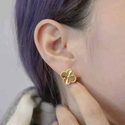 [Select]CLOVER MEDIUM 1 MOTIFS LASER EARRINGS