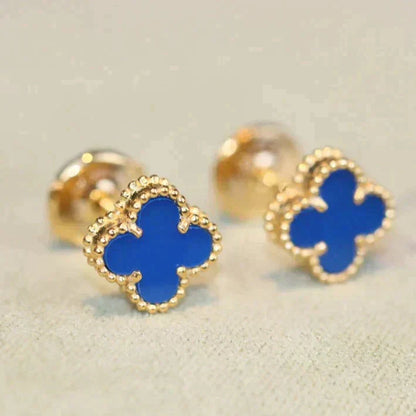 [Select]CLOVER MINI 9.5MM TURQUOISE EARRINGS