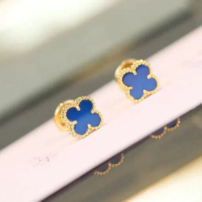 [Select]CLOVER MINI 9.5MM TURQUOISE EARRINGS