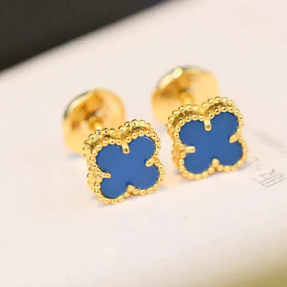 [Select]CLOVER MINI 9.5MM TURQUOISE EARRINGS
