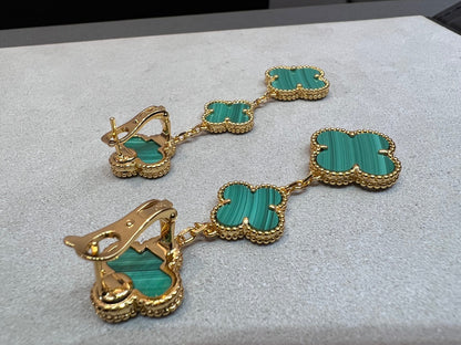 [Select]CLOVER MALACHITE 3 MOTIFS GOLD
