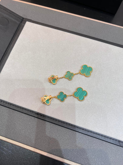 [Select]CLOVER MALACHITE 3 MOTIFS GOLD