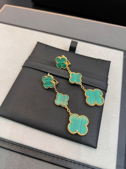 [Select]CLOVER MALACHITE 3 MOTIFS GOLD