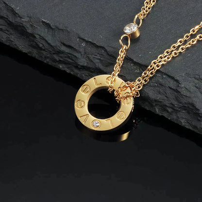 [Select]LOVE NECKLACE 16MM 2 DIAMONDS