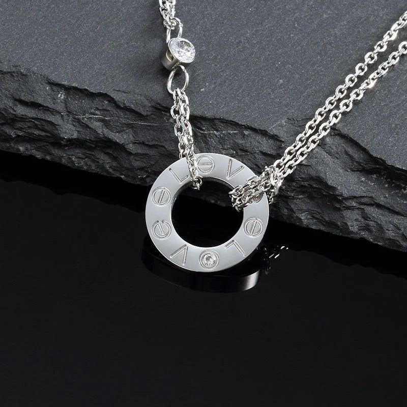[Select]LOVE NECKLACE 16MM 2 DIAMONDS
