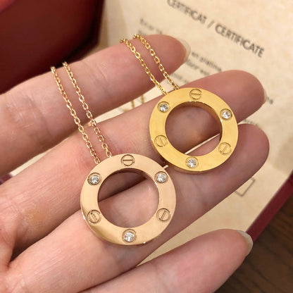 [Select]LOVE NECKLACE 16MM 3 DIAMONDS