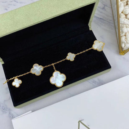 [Select]MAGIC CLOVER MOP GOLD BRACELET 5 MOTIFS