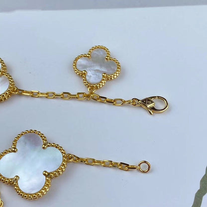 [Select]MAGIC CLOVER MOP GOLD BRACELET 5 MOTIFS
