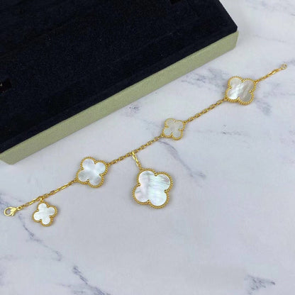 [Select]MAGIC CLOVER MOP GOLD BRACELET 5 MOTIFS
