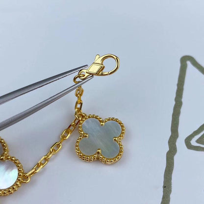 [Select]MAGIC CLOVER MOP GOLD BRACELET 5 MOTIFS
