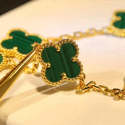 [Select] CLOVER 5 MOTIF MALACHITE BRACELET COLLECTION
